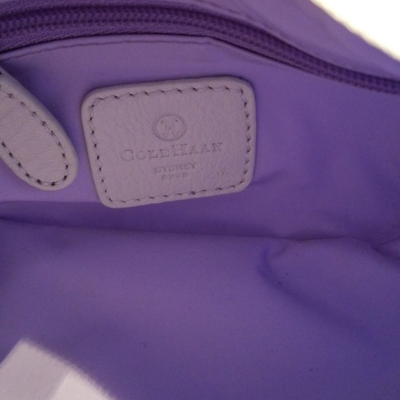 Cole Haan Mini Hobo. White leather with beading. - Picture 6 of 7